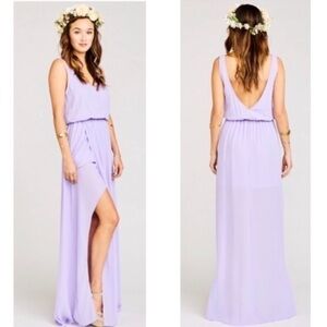 NWOT SMYM Kendal Maxi Dress in Lilac Crisp Chiffon